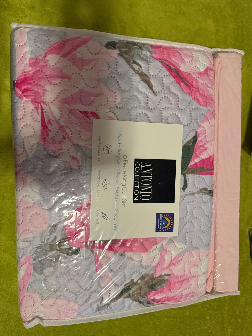 Pink Floral Quilt Set - Home Bedding